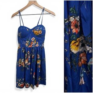 Band of Gypsies Blue Floral Dress- Size Small